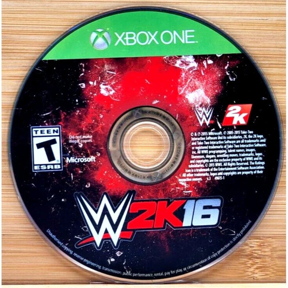 WWE 2K16 XBOX ONE GAME DISC ONLY 2K SPORTS WWE